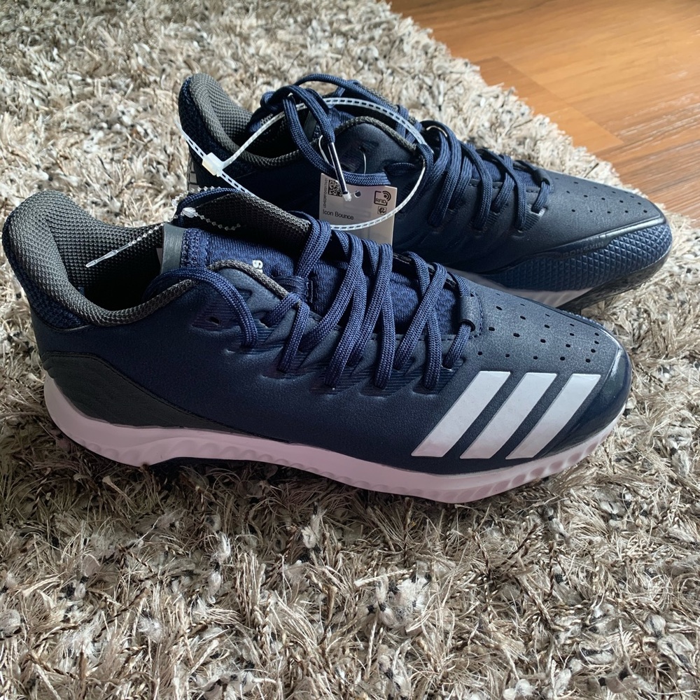 Adidas Baseball Icon Bounce Cleats‎ NavyWhitecarbon